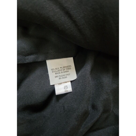 Express Design Studio Babydoll Silk Tank Womens Large Vintage Y2K Black Camisole - Picture 6 of 8